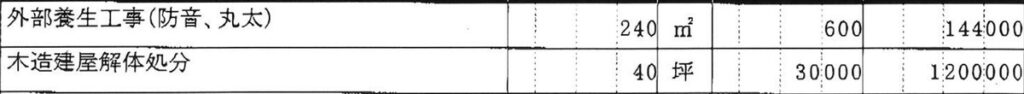 見積書（40坪）の本体工事費