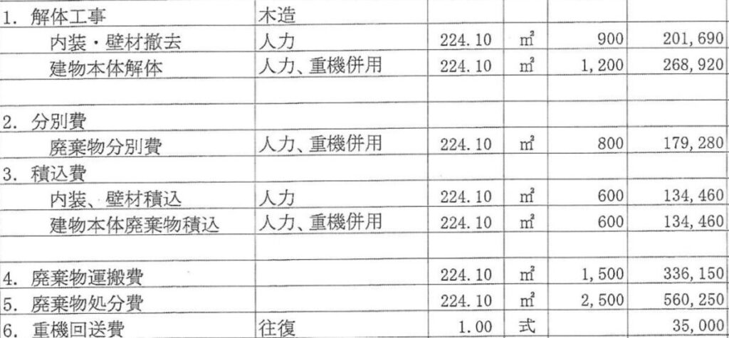 見積書（60坪）の本体工事費