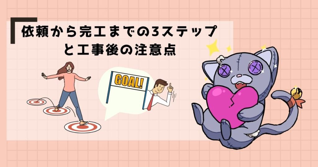 依頼から完工までの3ステップ