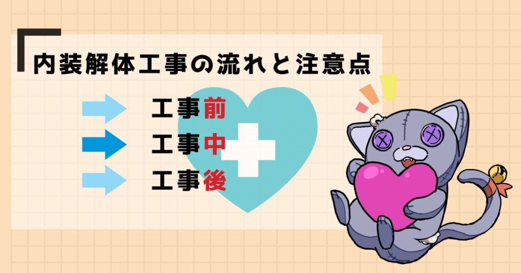内装解体工事の具体的な流れと注意点のアイキャッチ
