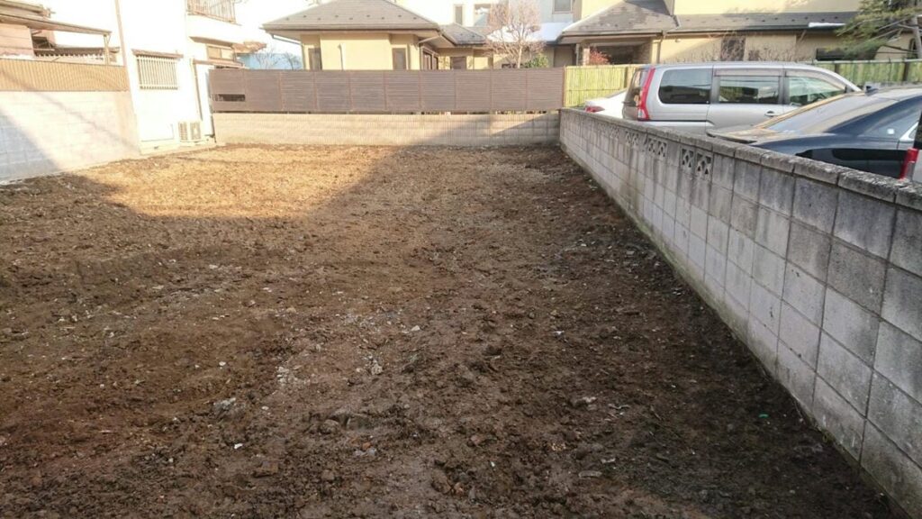 綺麗な整地後の写真