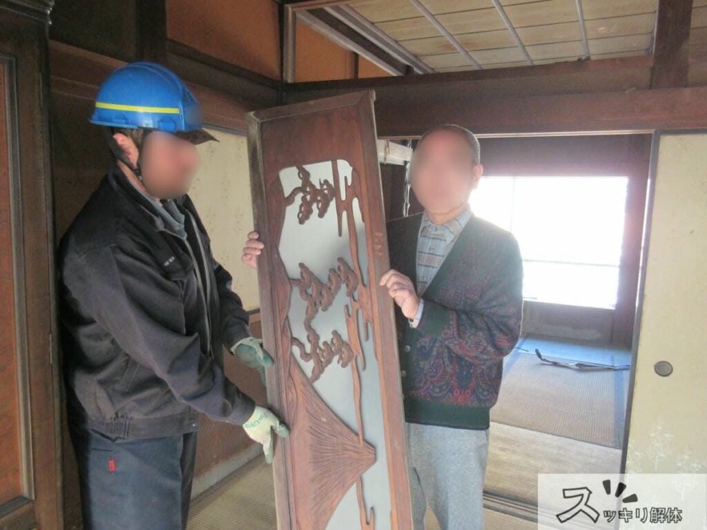 取り外した欄間