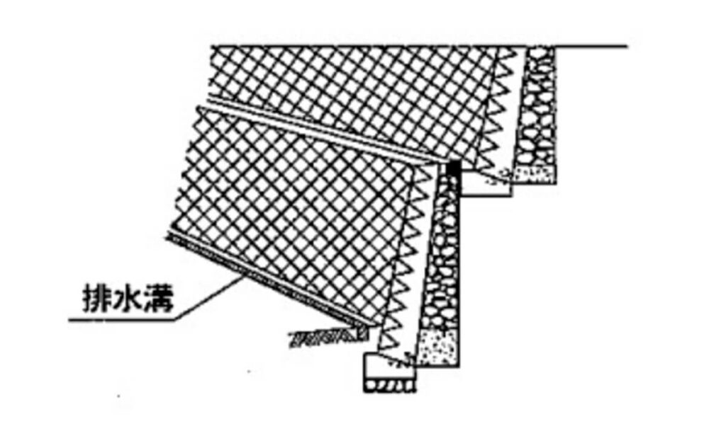二段擁壁の構造図