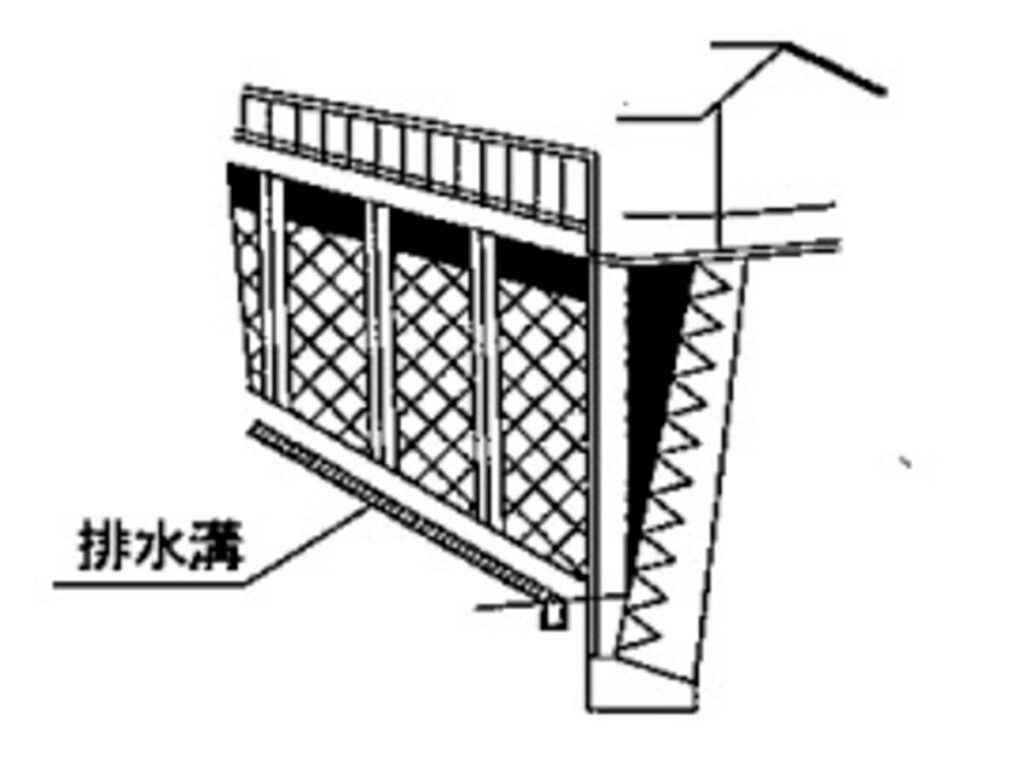 張出し床版付擁壁の構造図
