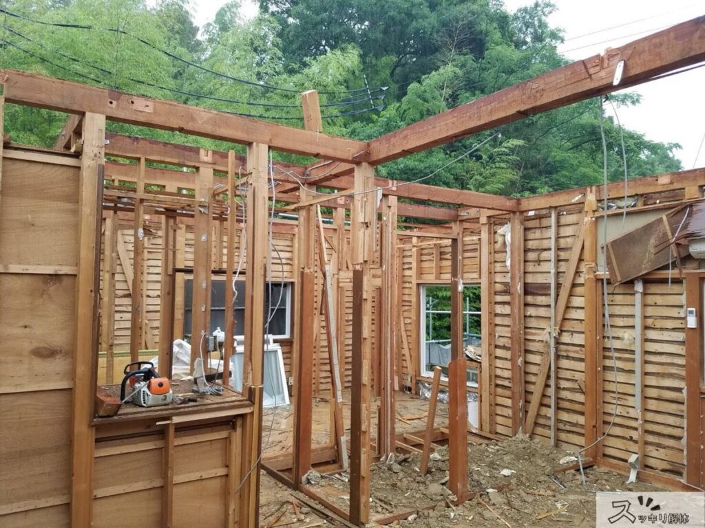 税金の滞納があり対象外になったケースの解体現場